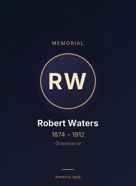 Memorial portrait of Robert Waters