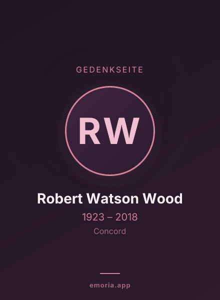 Gedenkportrait von Robert Watson Wood