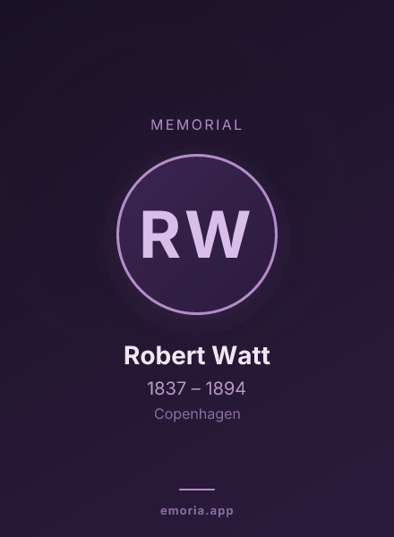 Memorial portrait of Robert Watt