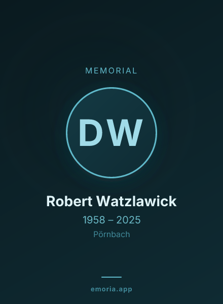 Memorial portrait of Dr. Robert Watzlawick