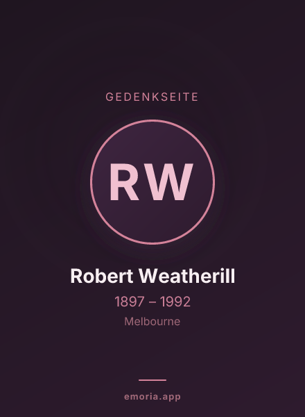 Gedenkportrait von Robert Weatherill