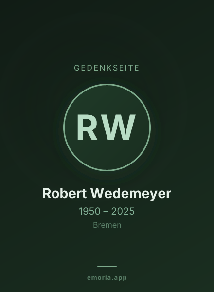 Gedenkportrait von Robert Wedemeyer