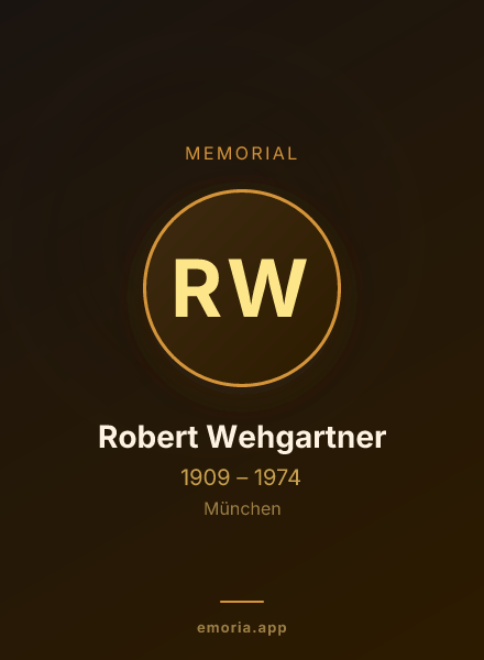Memorial portrait of Robert Wehgartner