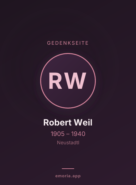 Gedenkportrait von Robert Weil