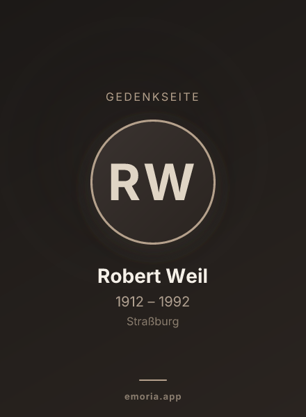 Gedenkportrait von Robert Weil