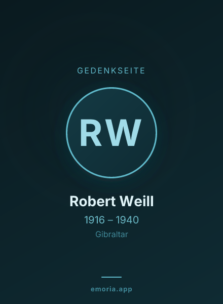 Gedenkportrait von Robert Weill