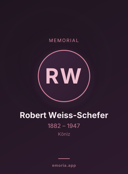 Memorial portrait of Robert Weiss-Schefer