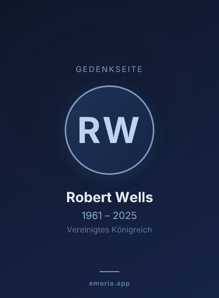 Gedenkportrait von Robert Wells