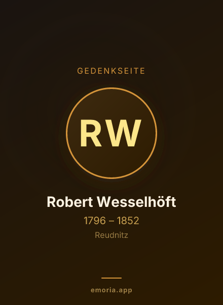 Gedenkportrait von Robert Wesselhöft