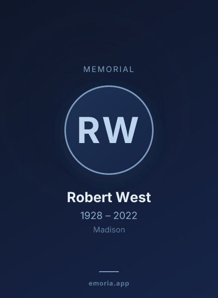 Memorial portrait of Robert West