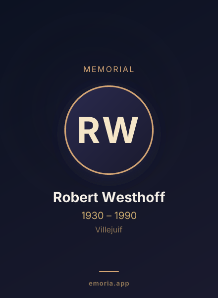 Memorial portrait of Robert Westhoff