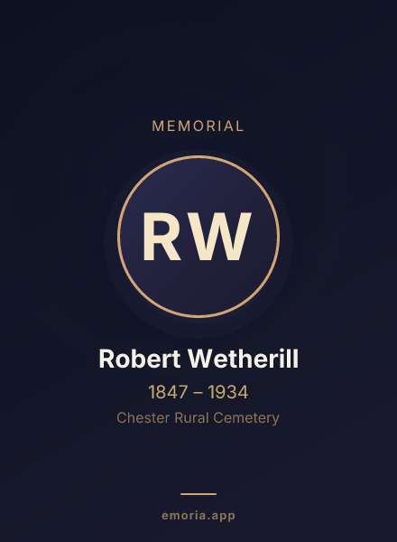 Memorial portrait of Robert Wetherill