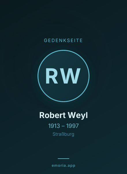 Gedenkportrait von Robert Weyl