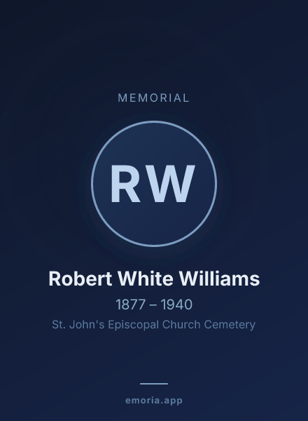 Memorial portrait of Robert White Williams