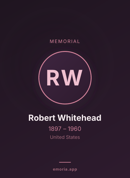 Memorial portrait of Robert Whitehead