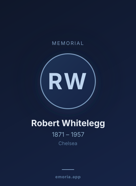 Memorial portrait of Robert Whitelegg