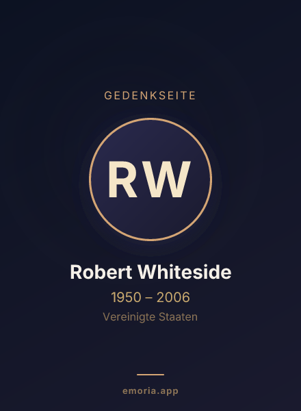 Gedenkportrait von Robert Whiteside