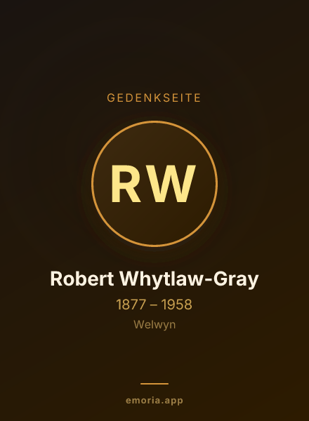 Gedenkportrait von Robert Whytlaw-Gray