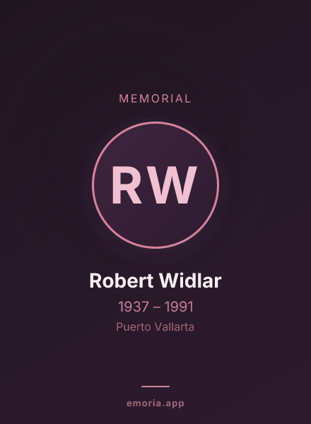 Memorial portrait of Robert Widlar