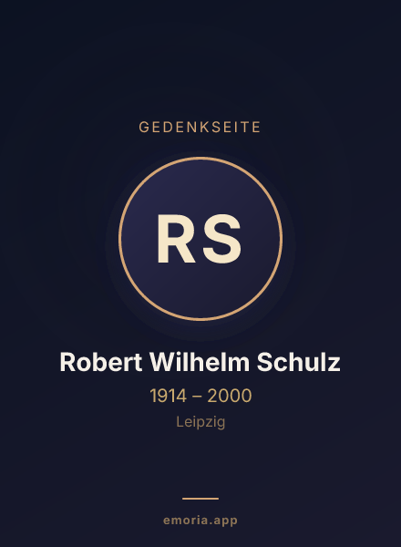 Gedenkportrait von Robert Wilhelm Schulz