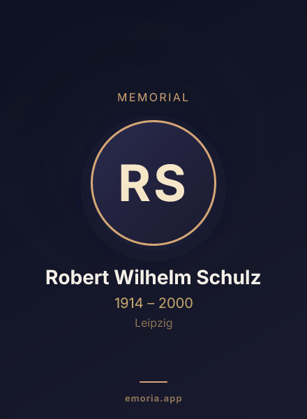 Memorial portrait of Robert Wilhelm Schulz