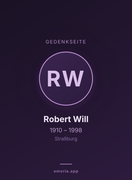Gedenkportrait von Robert Will
