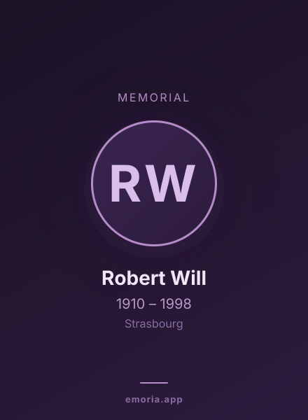 Memorial portrait of Robert Will