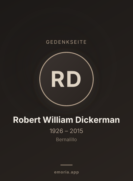 Gedenkportrait von Robert William Dickerman