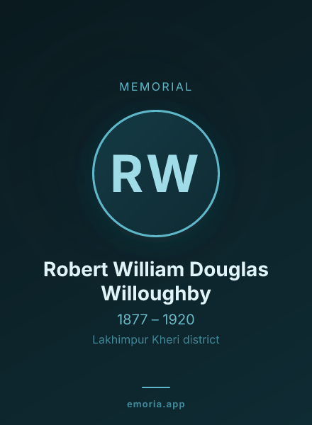 Memorial portrait of Robert William Douglas Willoughby
