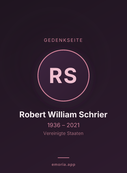 Gedenkportrait von Robert William Schrier