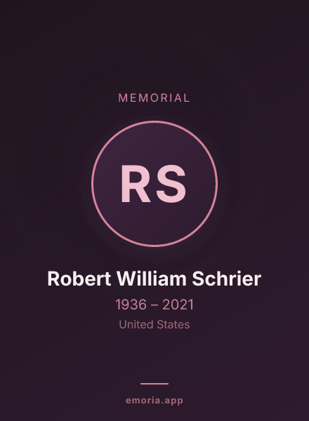 Memorial portrait of Robert William Schrier
