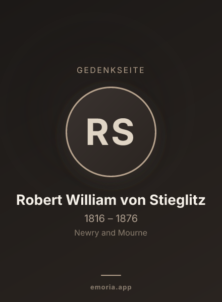 Gedenkportrait von Robert William von Stieglitz