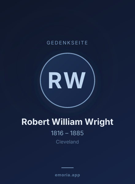 Gedenkportrait von Robert William Wright