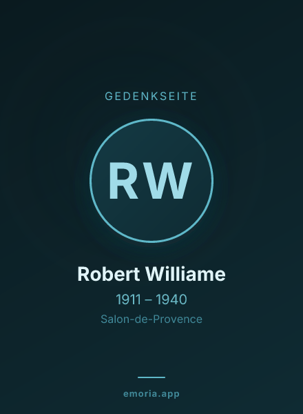 Gedenkportrait von Robert Williame