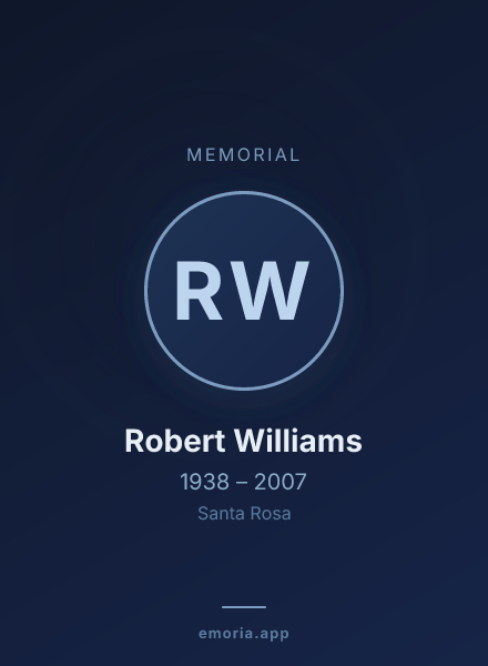 Memorial portrait of Robert Williams