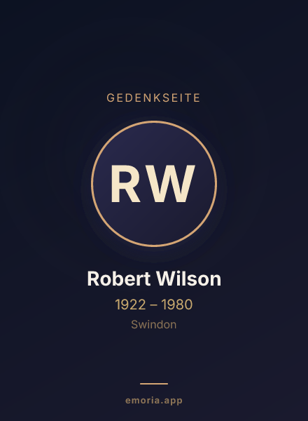 Gedenkportrait von Robert Wilson