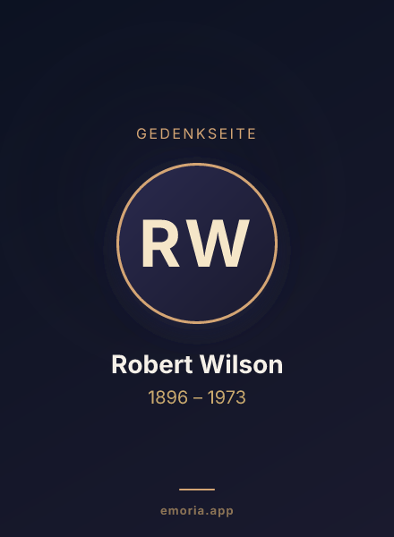 Gedenkportrait von Robert Wilson