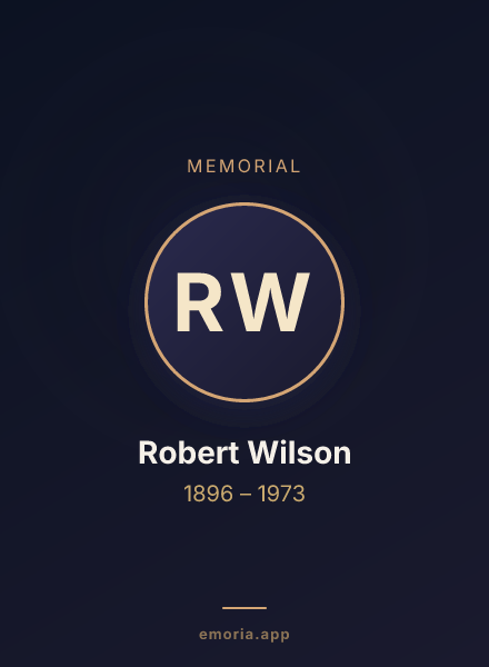 Memorial portrait of Robert Wilson