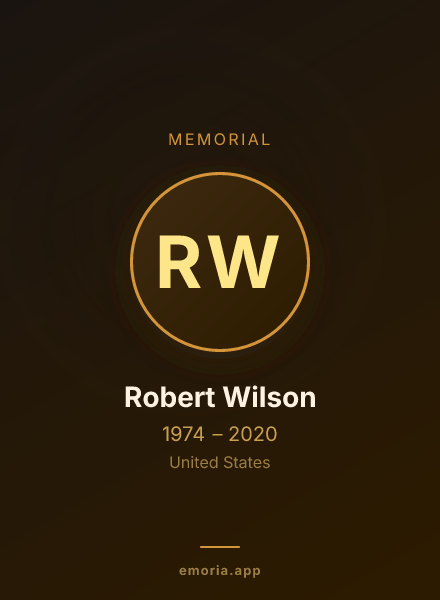 Memorial portrait of Robert Wilson