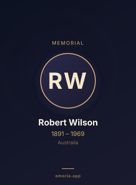 Memorial portrait of Robert Wilson