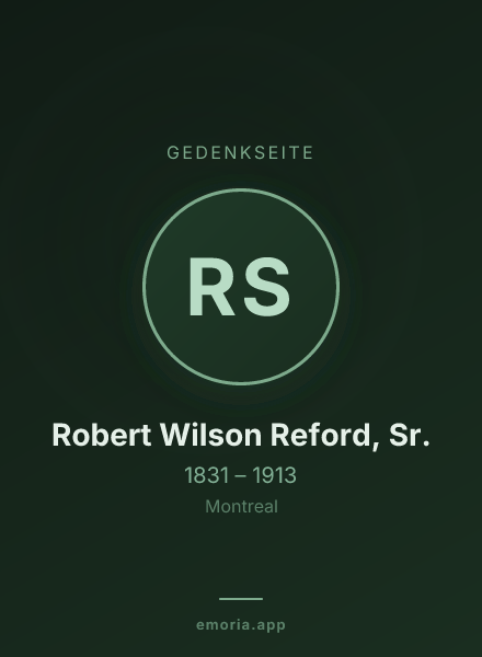 Gedenkportrait von Robert Wilson Reford, Sr.