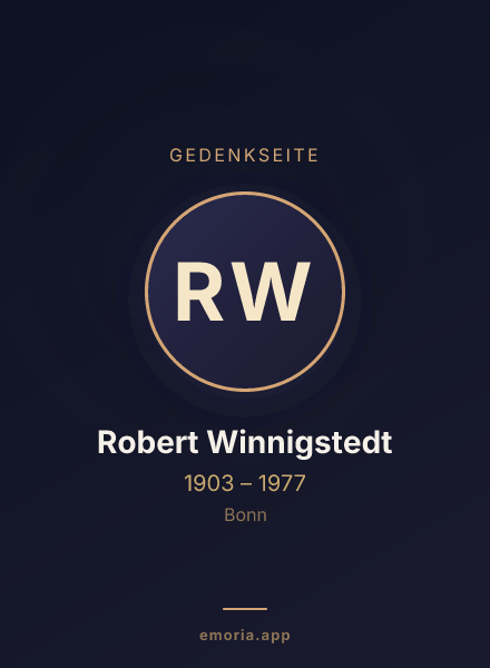 Gedenkportrait von Robert Winnigstedt