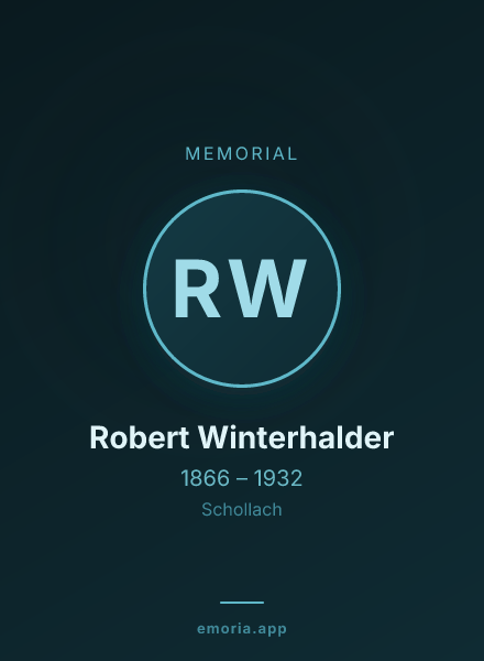 Memorial portrait of Robert Winterhalder
