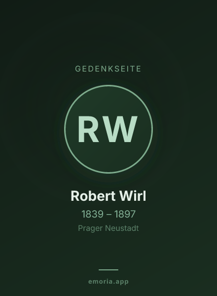 Gedenkportrait von Robert Wirl