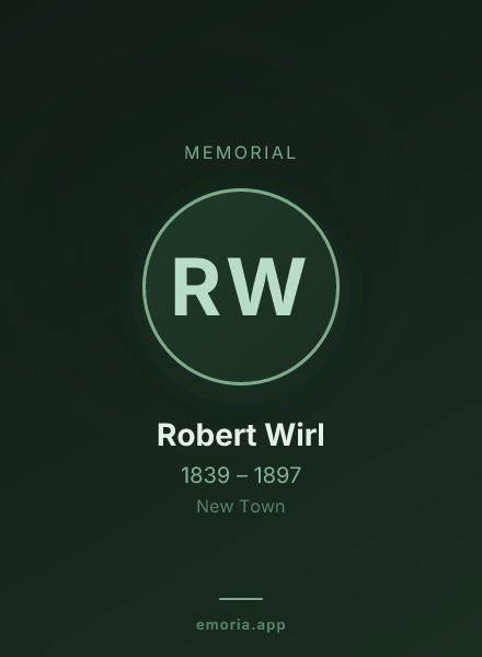 Memorial portrait of Robert Wirl