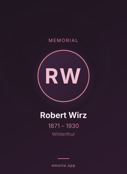 Memorial portrait of Robert Wirz