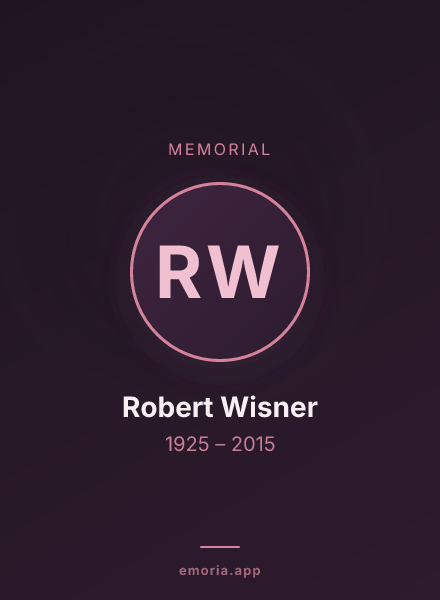 Memorial portrait of Robert Wisner