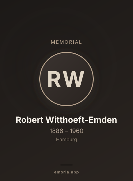 Memorial portrait of Robert Witthoeft-Emden