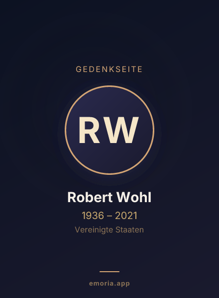 Gedenkportrait von Robert Wohl