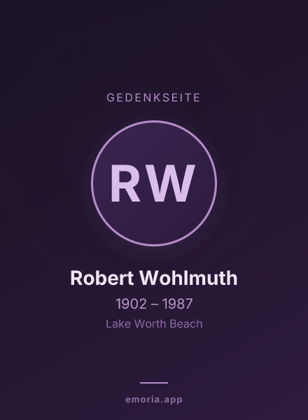 Gedenkportrait von Robert Wohlmuth